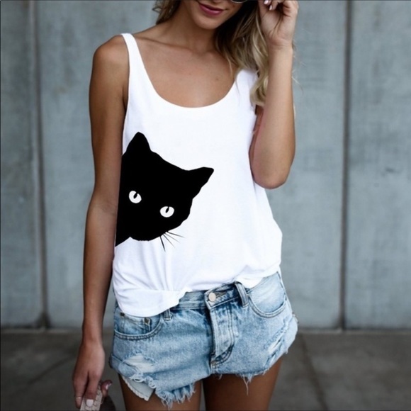 Cat Tank Top • Heathered Gray - Picture 3 of 8